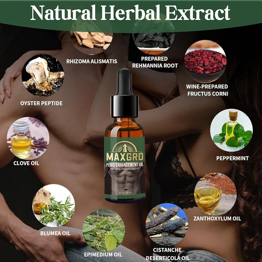 "Men’s Enhancement Oil – Strength, Stamina & Vitality Boost (30ml)"