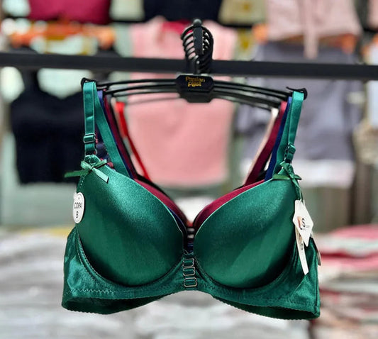 BLS Silky Smooth Push-Up Bra – Satin Padded Wired Bra